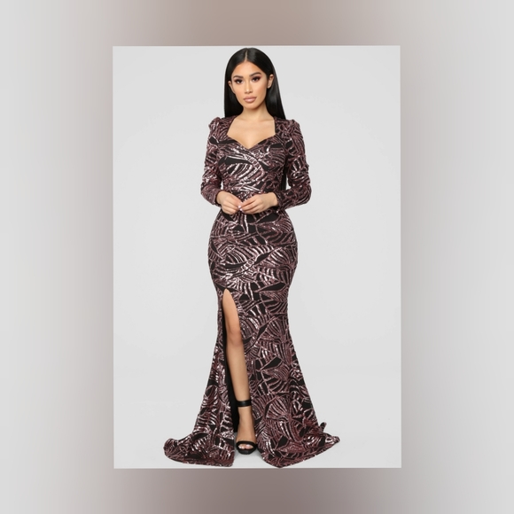 Shining Lights Sequin Dress - Pink/Black - Picture 2 of 4